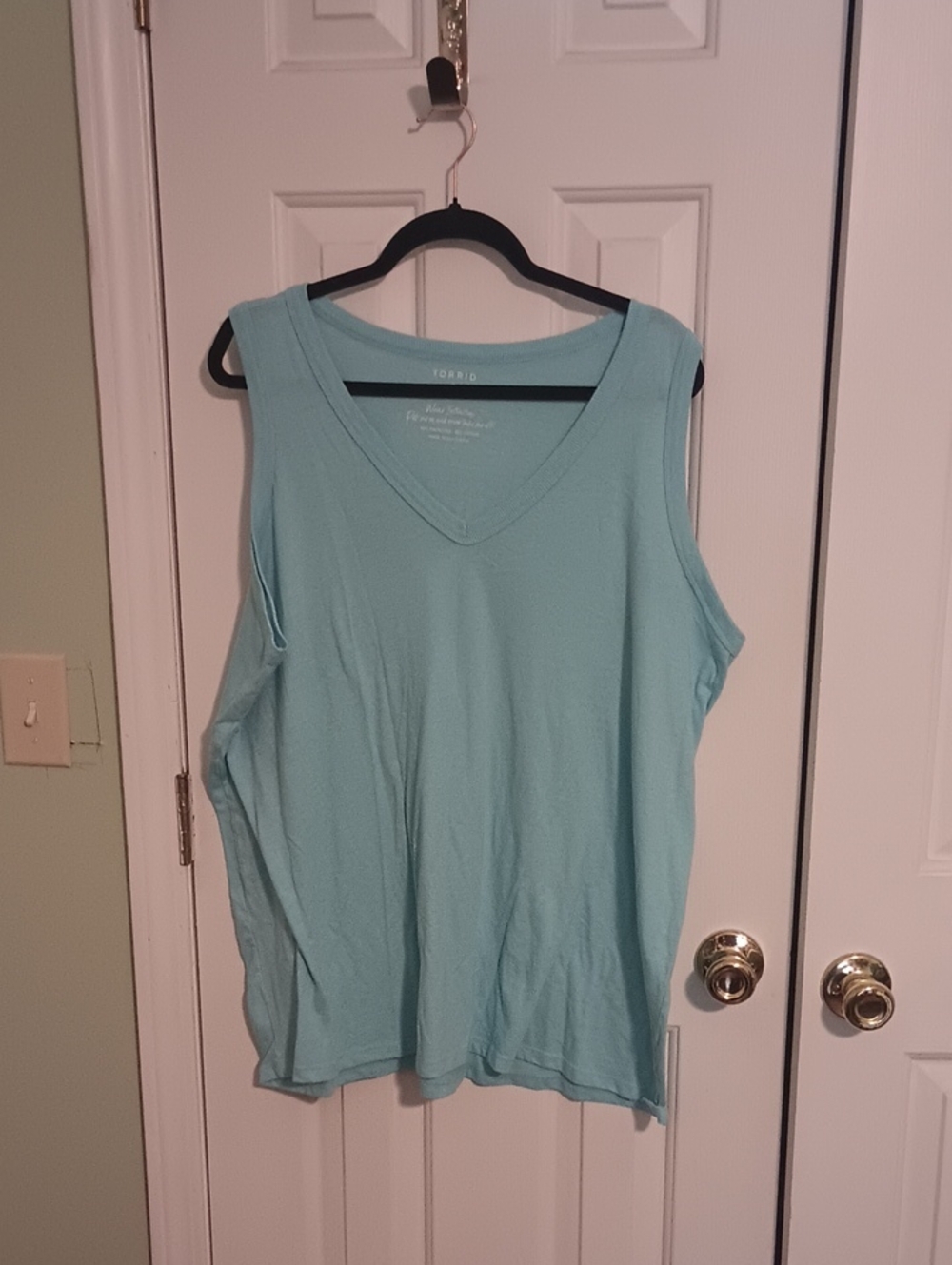 torrid Light Aqua V-Neck Sleeveless Tank